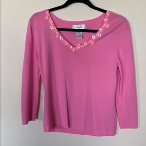 Versailles Pink Sweater, Small NWOT